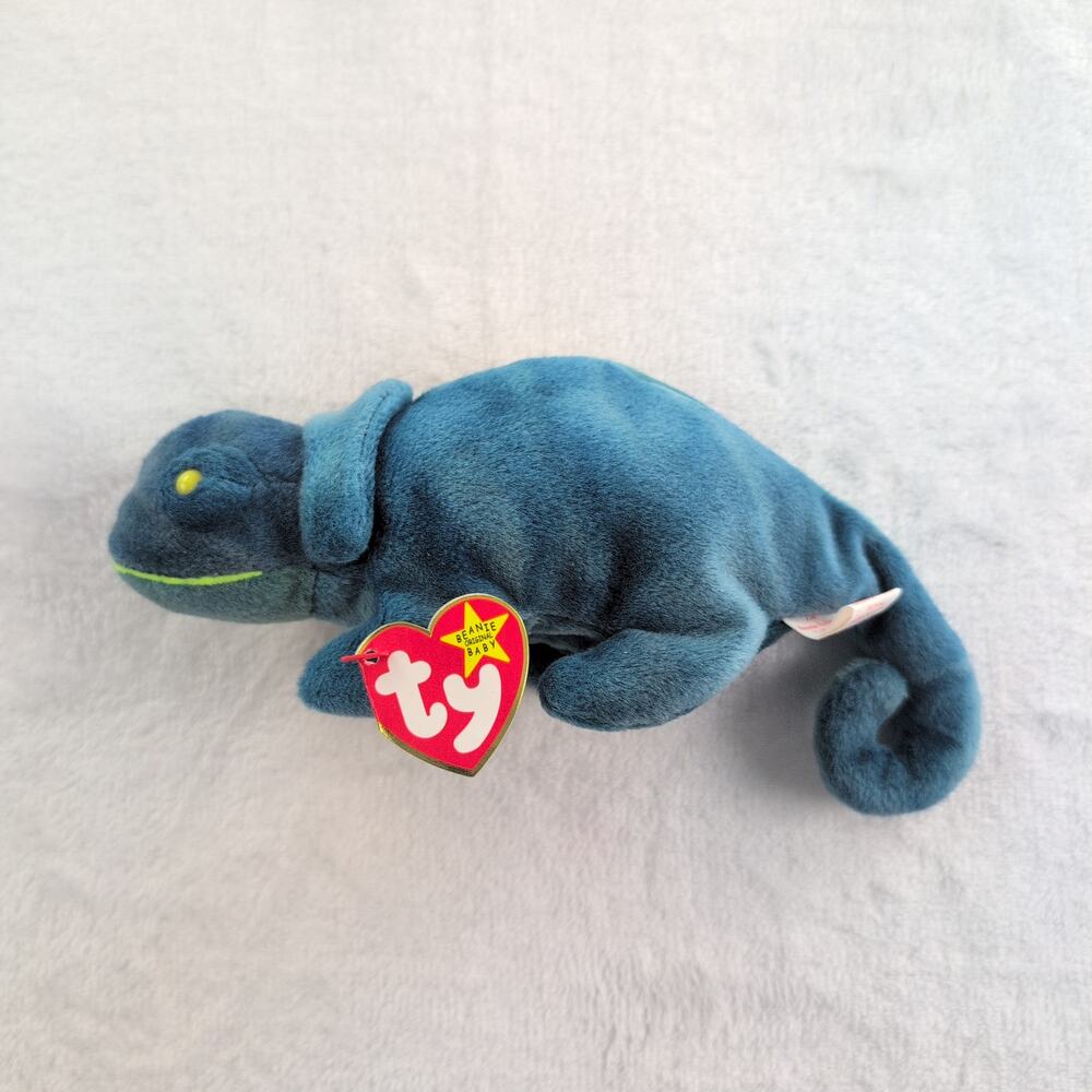 Rainbow Chameleon Beanie Baby: Iggy Fabric Mint Condition, TY Collectible Gift